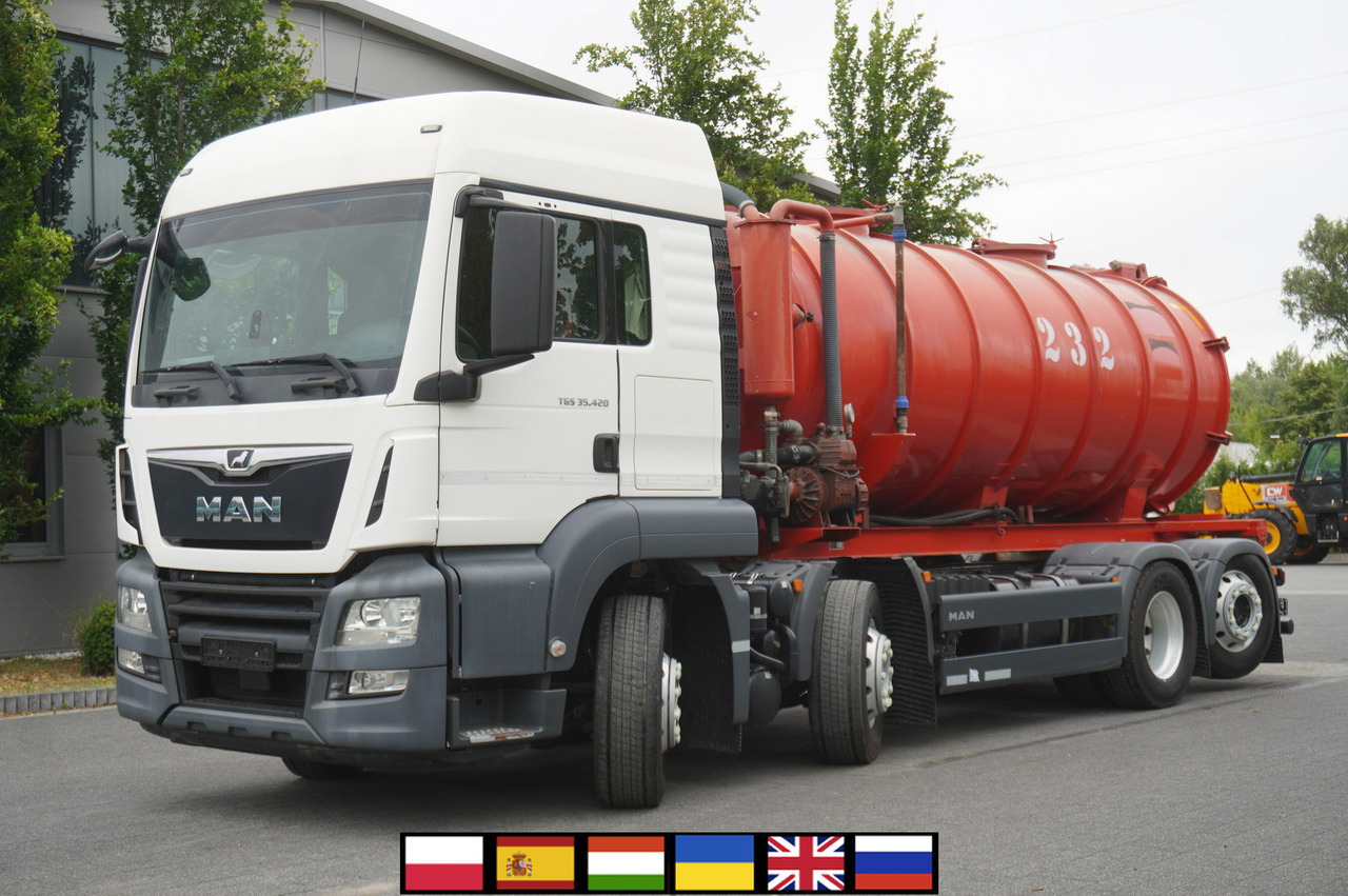 MAN TGS 35.420 8×2 / NEW septic barrel 13000 L / 3 steered axles - Tanker truck: picture 1 MAN TGS 35.420 8×2 / NEW septic barrel 13000 L / 3 steered axles - Tanker truck: picture 1
