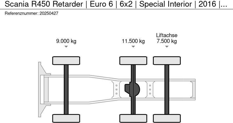 Scania R450 Retarder | Euro 6 | 6x2 | Special Interior | 2016 | King o/t Road | New Tacho - Tractor truck: picture 5 Scania R450 Retarder | Euro 6 | 6x2 | Special Interior | 2016 | King o/t Road | New Tacho - Tractor truck: picture 5