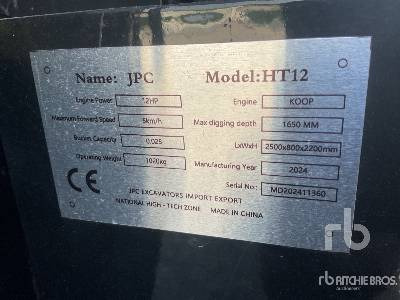 JPC HT12 (Unused) - Mini excavator: picture 5 JPC HT12 (Unused) - Mini excavator: picture 5