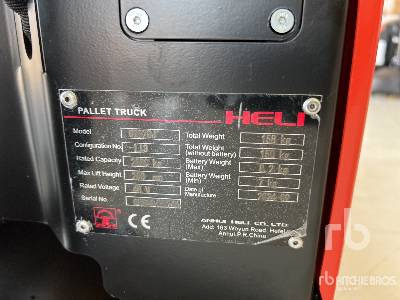 HELI CBD20J-LI3 2000 kg Electric (Unused) - Pallet truck: picture 5 HELI CBD20J-LI3 2000 kg Electric (Unused) - Pallet truck: picture 5