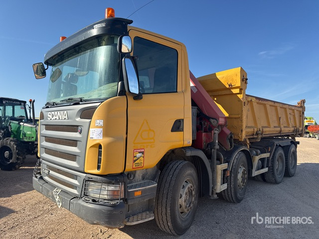 2009 Scania G420 2008 HMF 1720K2 3610 kg Articul ... Dump Truck with Crane - Tipper, Crane truck: picture 1 2009 Scania G420 2008 HMF 1720K2 3610 kg Articul ... Dump Truck with Crane - Tipper, Crane truck: picture 1