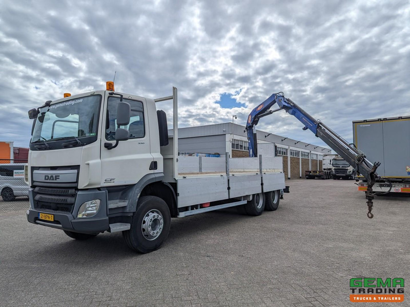 DAF CF 330 FAT 6x4 Dagcab Euro6A - Open laadbak 6.4m + PM 15522 - RadioGrafisch - Handgeschakeld - 08/2025APK - Dropside/ Flatbed truck, Crane truck: picture 1 DAF CF 330 FAT 6x4 Dagcab Euro6A - Open laadbak 6.4m + PM 15522 - RadioGrafisch - Handgeschakeld - 08/2025APK - Dropside/ Flatbed truck, Crane truck: picture 1