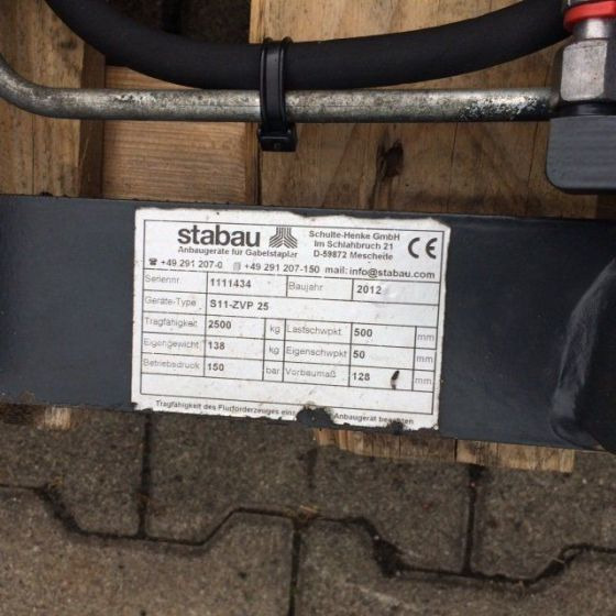 Attachment for Material handling equipment Stabau Fork positioner: picture 1