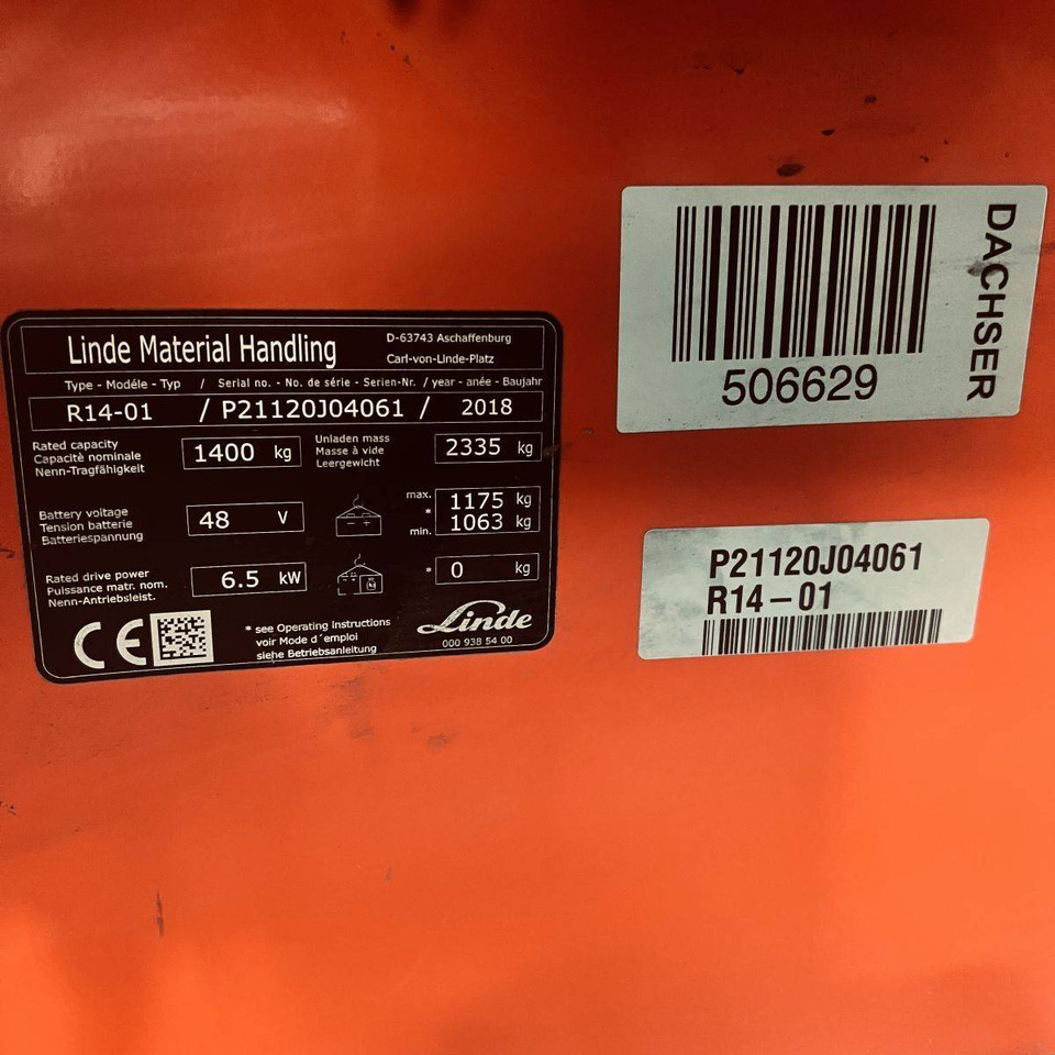 Linde R14 (1120) - Reach truck: picture 5 Linde R14 (1120) - Reach truck: picture 5