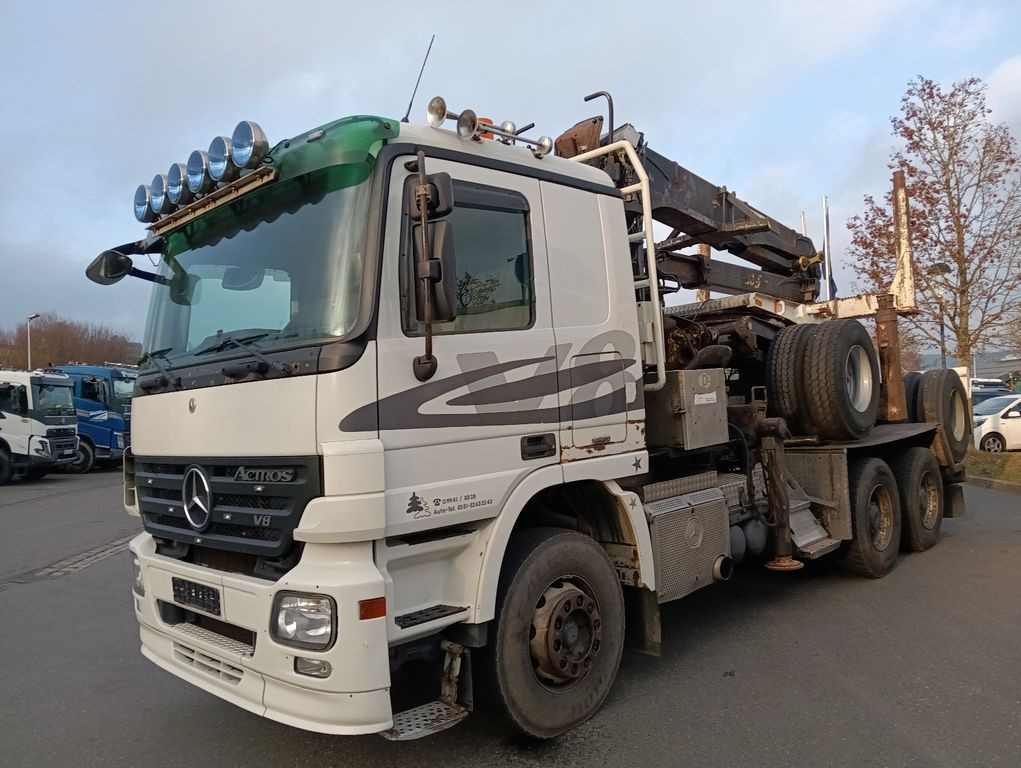 Mercedes-Benz V8 3355 6x4 Blatt/Blatt ATM/ATG GLOGGER EPSILON - Logging truck, Crane truck: picture 1 Mercedes-Benz V8 3355 6x4 Blatt/Blatt ATM/ATG GLOGGER EPSILON - Logging truck, Crane truck: picture 1