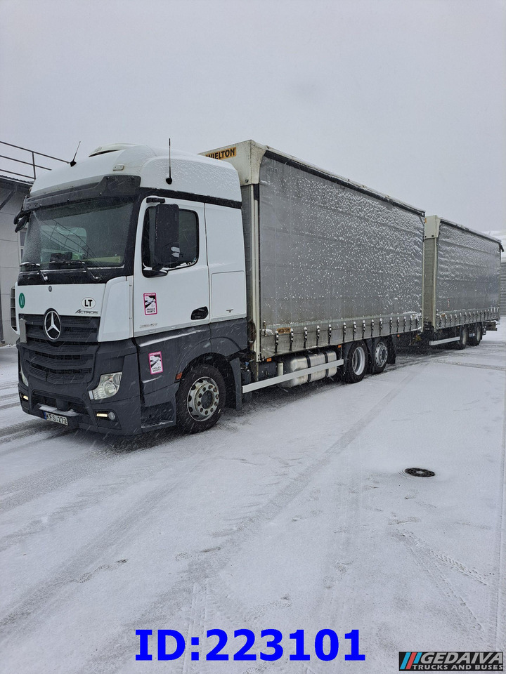 MERCEDES-BENZ Actros 2542 6x2 Euro6 + trailer - Curtain side truck: picture 1 MERCEDES-BENZ Actros 2542 6x2 Euro6 + trailer - Curtain side truck: picture 1