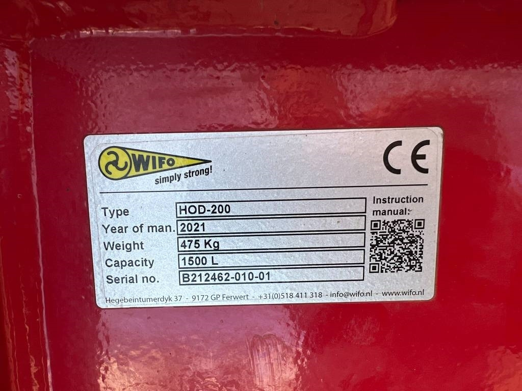 Wifo HOD-200 Schepbak - Loader bucket for Agricultural machinery: picture 5 Wifo HOD-200 Schepbak - Loader bucket for Agricultural machinery: picture 5
