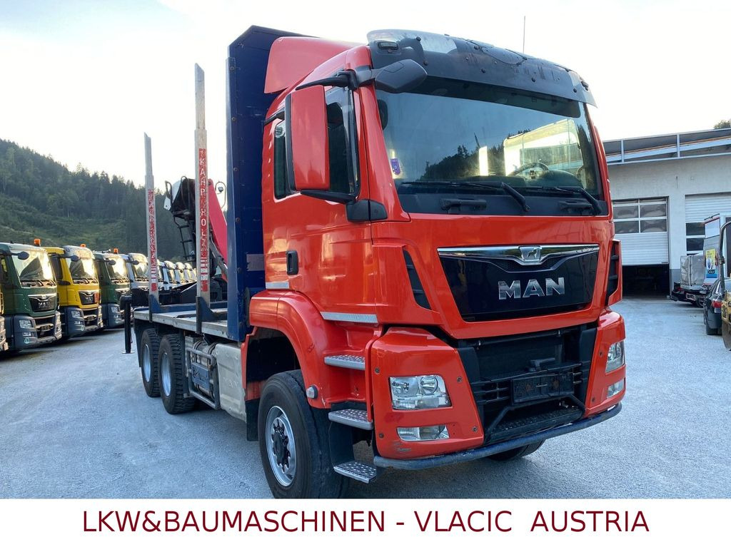 MAN TGS Holztransporter mit Kran Palfinger MAN TGS 33.480 6x6Holztransporter mit Kran Palfinger - Logging truck, Crane truck: picture 2 MAN TGS Holztransporter mit Kran Palfinger MAN TGS 33.480 6x6Holztransporter mit Kran Palfinger - Logging truck, Crane truck: picture 2