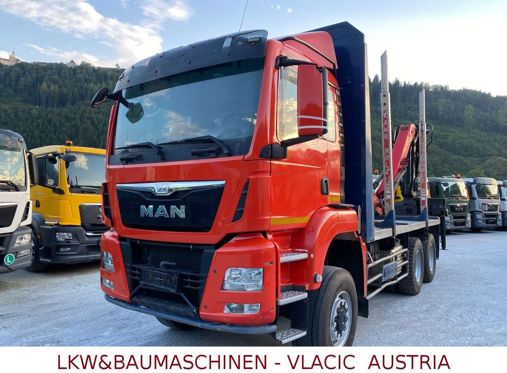 MAN TGS Holztransporter mit Kran Palfinger MAN TGS 33.480 6x6Holztransporter mit Kran Palfinger - Logging truck, Crane truck: picture 1 MAN TGS Holztransporter mit Kran Palfinger MAN TGS 33.480 6x6Holztransporter mit Kran Palfinger - Logging truck, Crane truck: picture 1