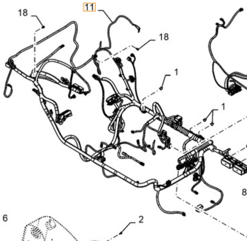 Case 47696882 - 49911233R - Cables/ Wire harness for Construction machinery: picture 1 Case 47696882 - 49911233R - Cables/ Wire harness for Construction machinery: picture 1