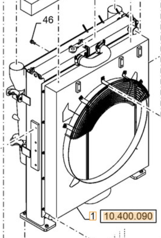 Case KWH12780 - Radiator for Construction machinery: picture 2 Case KWH12780 - Radiator for Construction machinery: picture 2