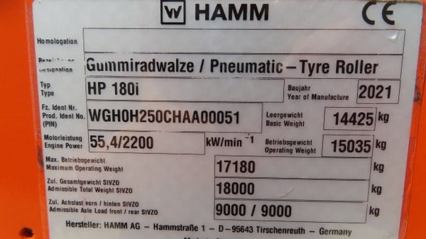 Pneumatic roller Hamm HP 180 I: picture 13