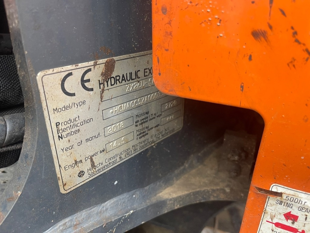 Hitachi ZX 26 U-5 A CLR - Mini excavator: picture 5 Hitachi ZX 26 U-5 A CLR - Mini excavator: picture 5