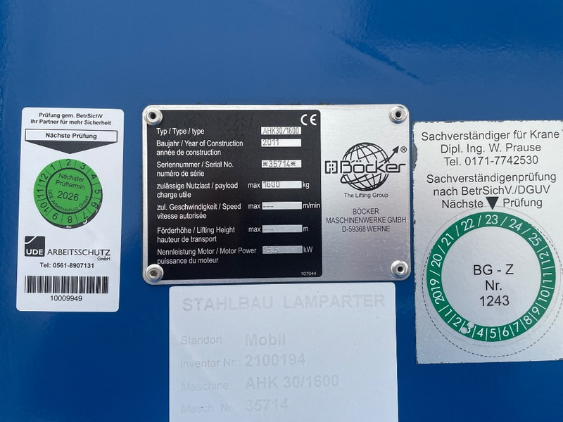 Böcker AHK 30/1600 - All terrain crane: picture 3 Böcker AHK 30/1600 - All terrain crane: picture 3