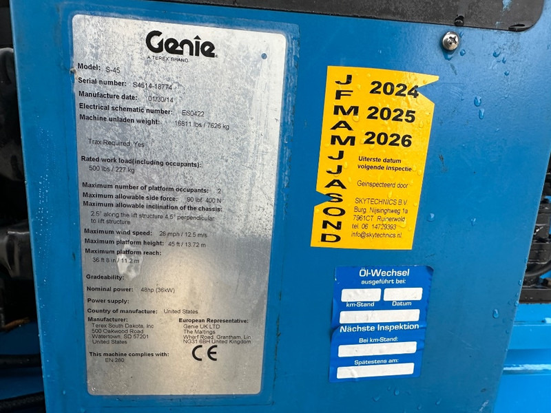 Genie S 45 Trax - Telescopic boom: picture 5 Genie S 45 Trax - Telescopic boom: picture 5