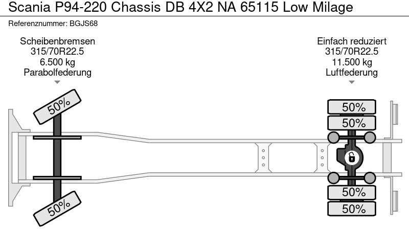 Scania P94-220 Chassis DB 4X2 NA 65115 Low Milage - Cab chassis truck: picture 5 Scania P94-220 Chassis DB 4X2 NA 65115 Low Milage - Cab chassis truck: picture 5