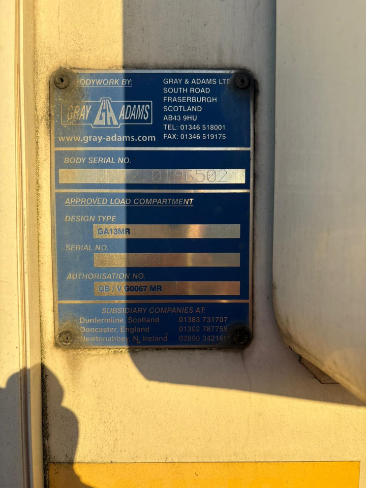 Gray and Adams 2012 SLXE 400 – CBT225ER - Refrigerator semi-trailer: picture 1 Gray and Adams 2012 SLXE 400 – CBT225ER - Refrigerator semi-trailer: picture 1