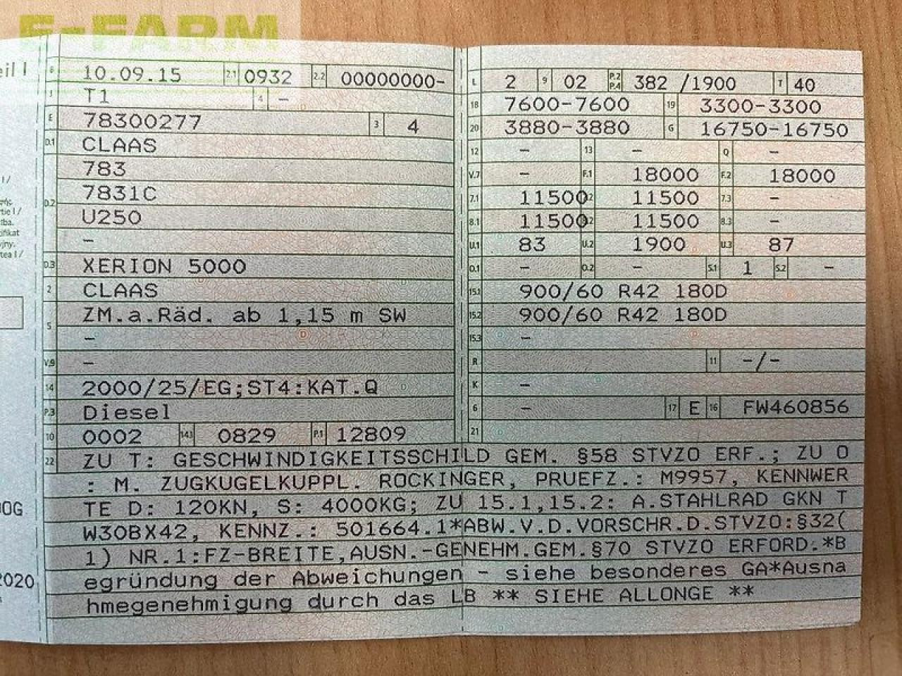 CLAAS xerion 5000 trac TRAC - Farm tractor: picture 2 CLAAS xerion 5000 trac TRAC - Farm tractor: picture 2
