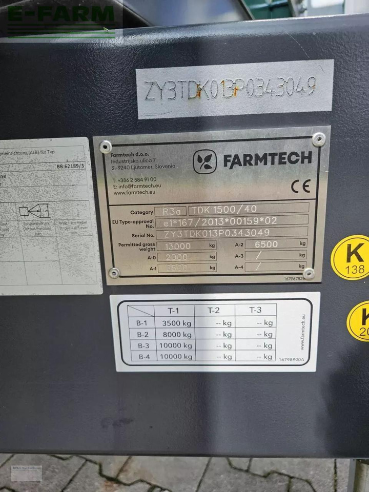 Farmtech tdk 1500 s - Farm tipping trailer/ Dumper: picture 5 Farmtech tdk 1500 s - Farm tipping trailer/ Dumper: picture 5