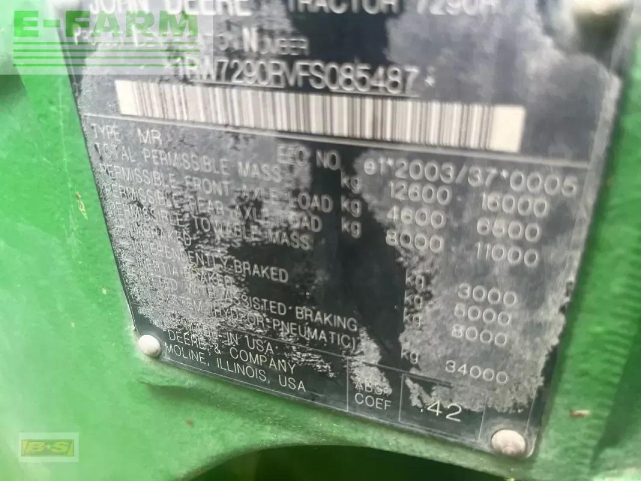 John Deere 7290r - Farm tractor: picture 1 John Deere 7290r - Farm tractor: picture 1