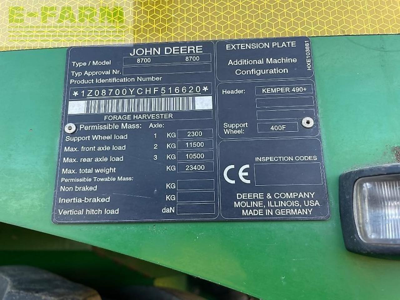 Forage harvester John Deere 8700i: picture 6