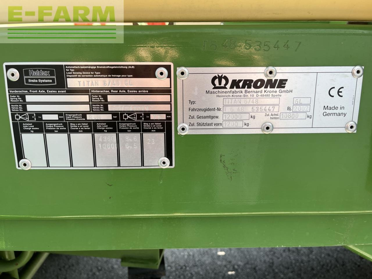 Farm tipping trailer/ Dumper Krone titan 6-48 gl all in: picture 15