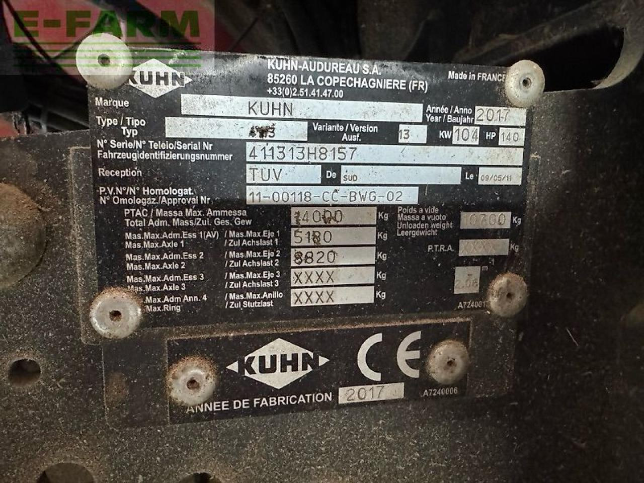 Kuhn spv 14m3 - Livestock equipment: picture 2 Kuhn spv 14m3 - Livestock equipment: picture 2