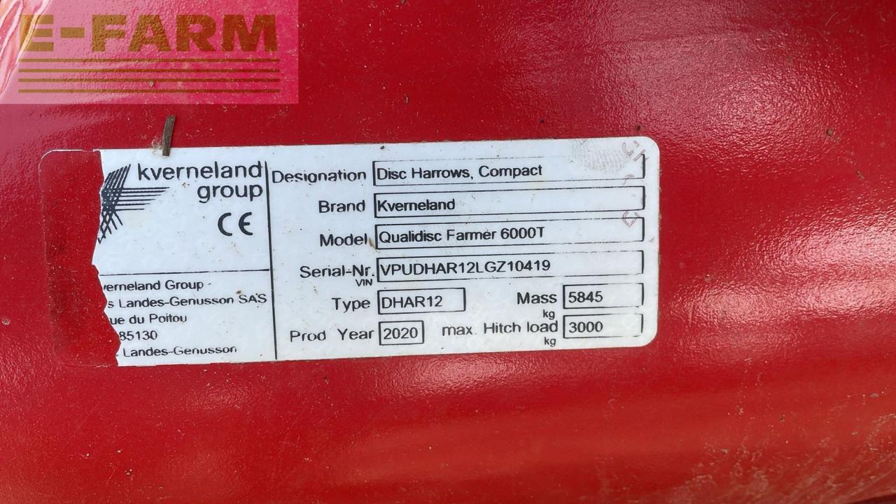 Kverneland Qualidisc Farmer 6000T - Disc harrow: picture 5 Kverneland Qualidisc Farmer 6000T - Disc harrow: picture 5
