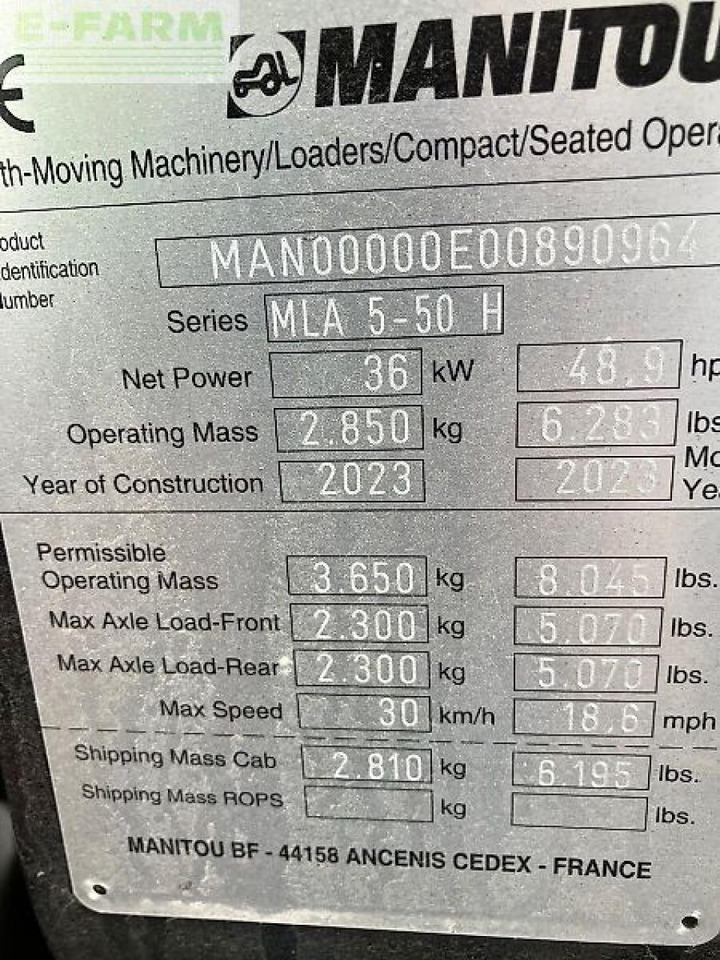Compact loader Manitou mla 5-50: picture 13