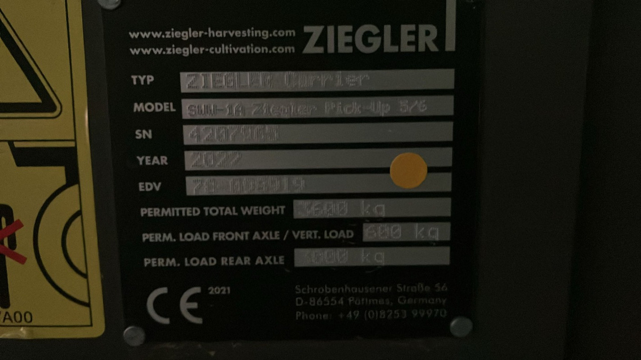 Ziegler ZPU 6001 Pick up 6m - Combine harvester: picture 4 Ziegler ZPU 6001 Pick up 6m - Combine harvester: picture 4