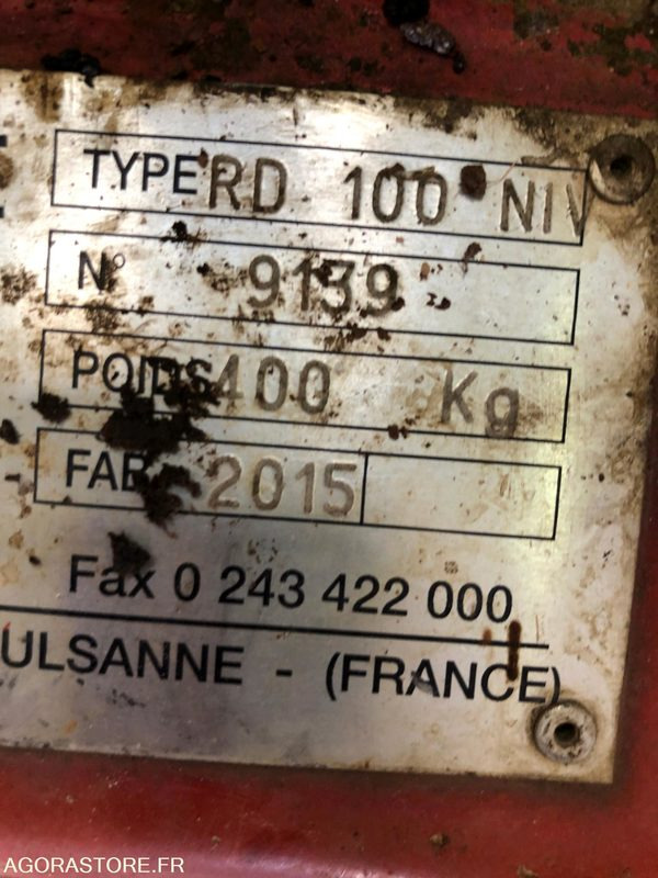 Enfouisseur de pierres DAIRON RD100NIV pour micro tracteur 22-35CV - Agricultural machinery: picture 5 Enfouisseur de pierres DAIRON RD100NIV pour micro tracteur 22-35CV - Agricultural machinery: picture 5