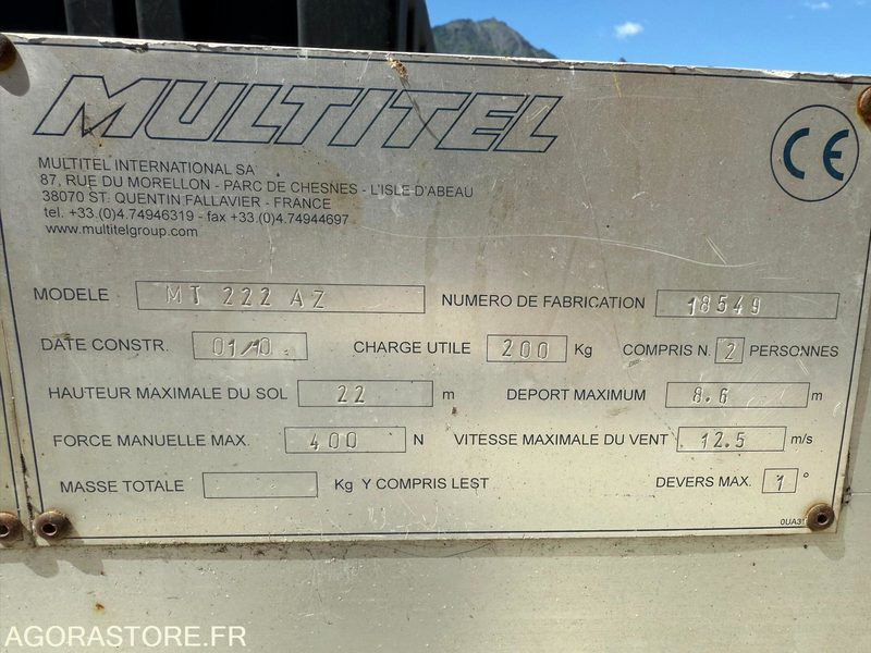 CAMION NACELLE 22M - 5530 H - 97 000 KM - 2010 - Truck with aerial platform: picture 2 CAMION NACELLE 22M - 5530 H - 97 000 KM - 2010 - Truck with aerial platform: picture 2
