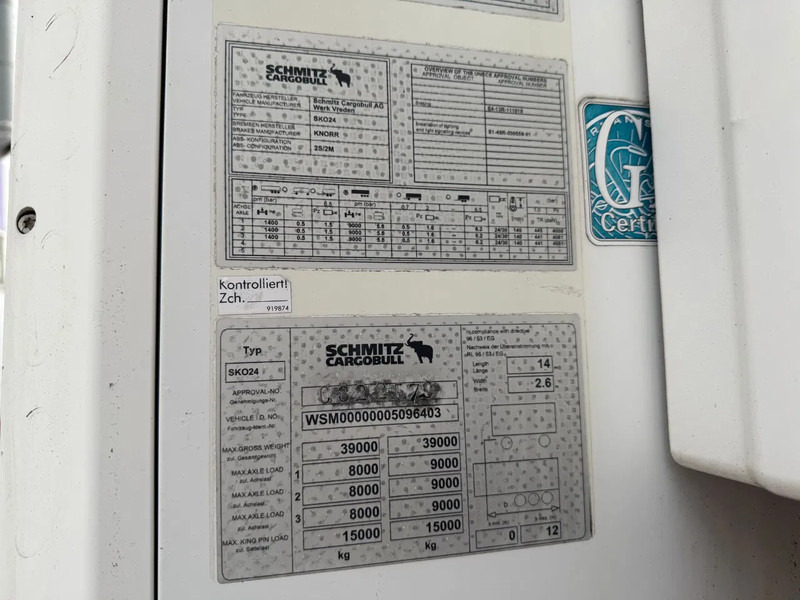 Schmitz Cargobull Schmitz Cargobull PRICES FROM €6950 TO €8950,- 40 X CARRIER 1850 MT D/E SAF AXELS - Refrigerator semi-trailer: picture 2 Schmitz Cargobull Schmitz Cargobull PRICES FROM €6950 TO €8950,- 40 X CARRIER 1850 MT D/E SAF AXELS - Refrigerator semi-trailer: picture 2
