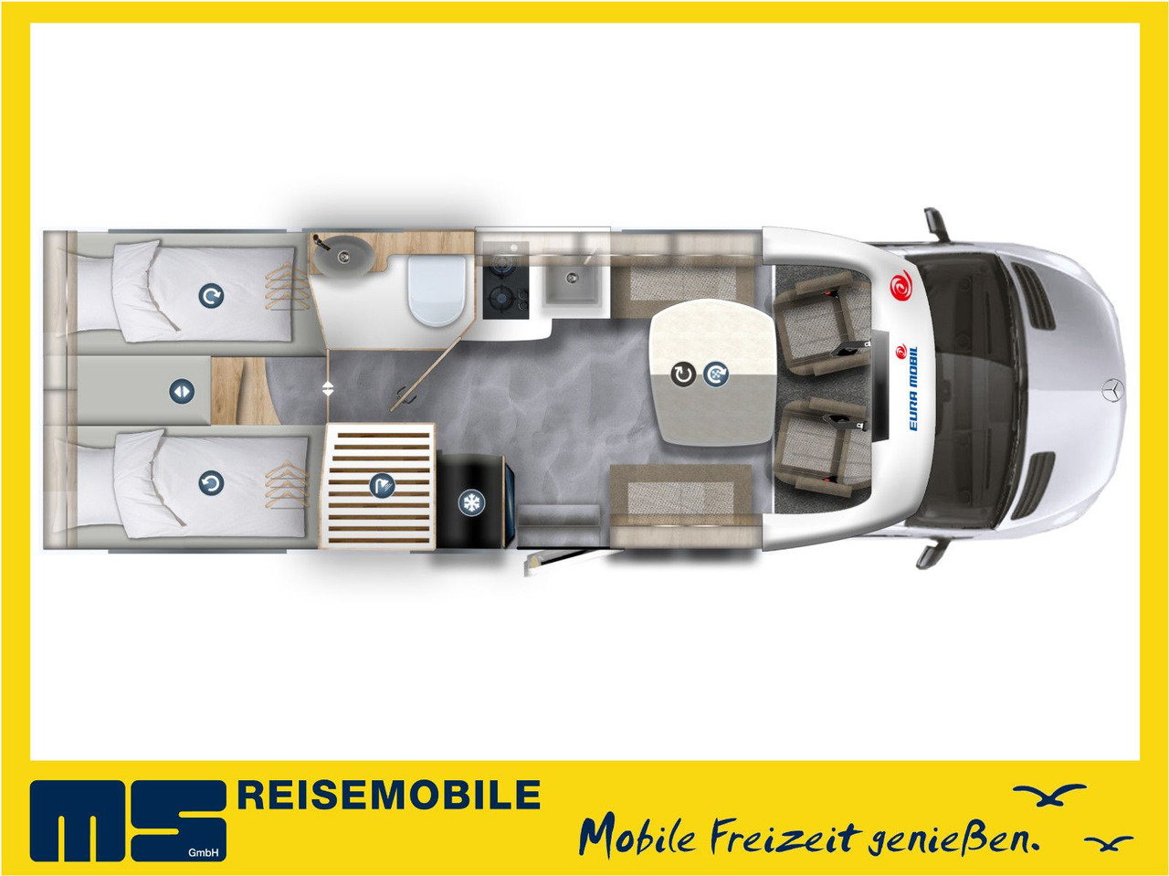 Eura Mobil PROFILA T 726 EF / -2025-/RAUMBAD & EINZELBETTEN - Semi-integrated motorhome: picture 2 Eura Mobil PROFILA T 726 EF / -2025-/RAUMBAD & EINZELBETTEN - Semi-integrated motorhome: picture 2