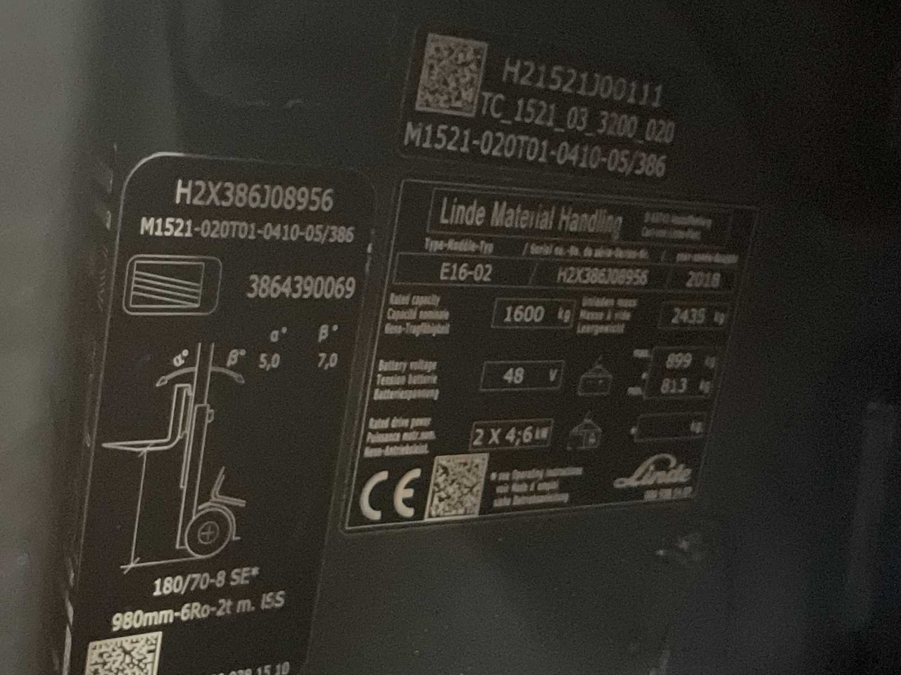 Forklift 2018 LINDE E16 EVO FORKLIFT: picture 11 Forklift 2018 LINDE E16 EVO FORKLIFT: picture 11