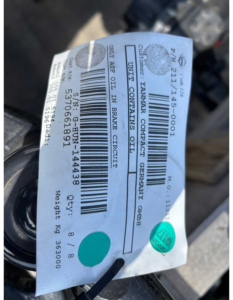 Excavator DANA ITALIA S.R.L SPICER / DANA - STEERING AXLE: picture 6 Excavator DANA ITALIA S.R.L SPICER / DANA - STEERING AXLE: picture 6