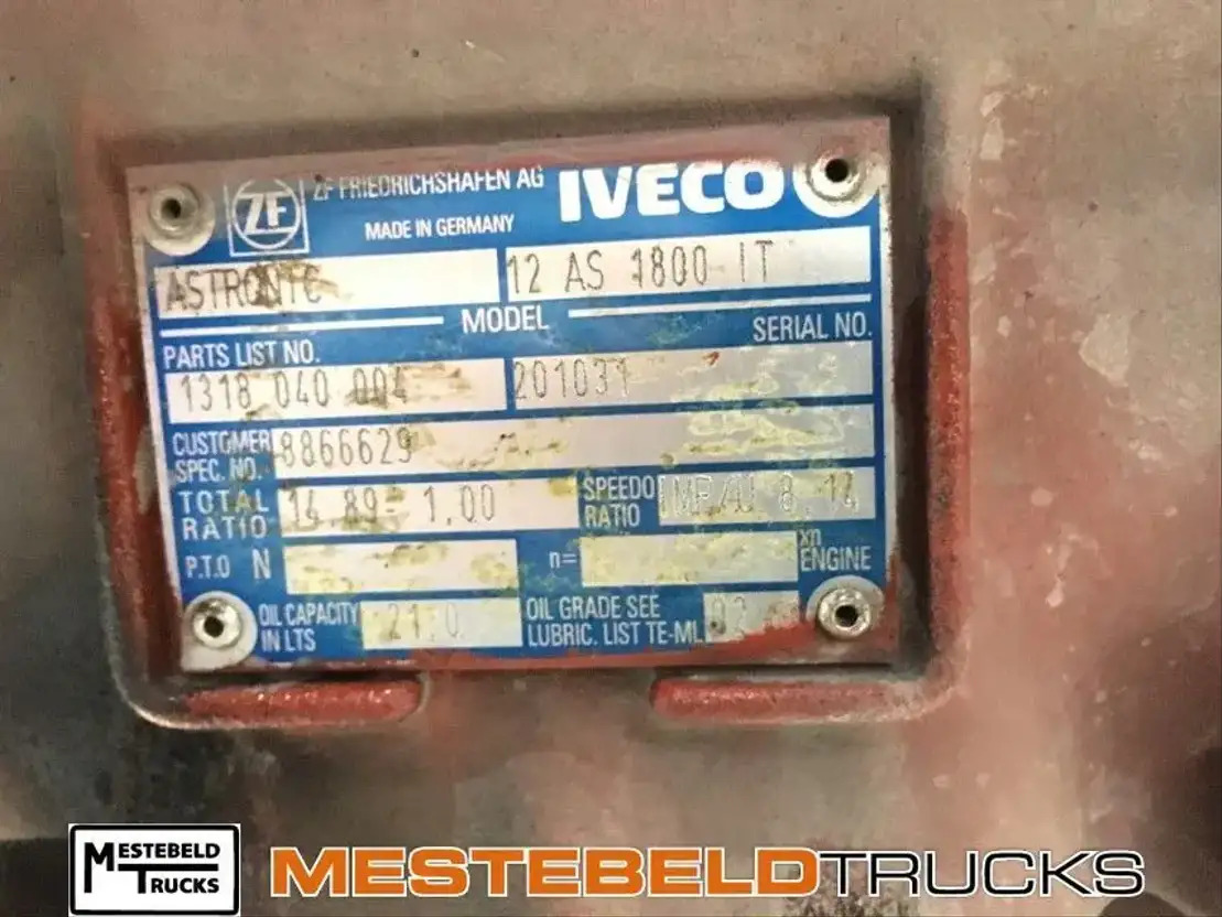 Iveco Versnellingsbak 12 AS 1800 IT - Gearbox and parts for Truck: picture 4 Iveco Versnellingsbak 12 AS 1800 IT - Gearbox and parts for Truck: picture 4