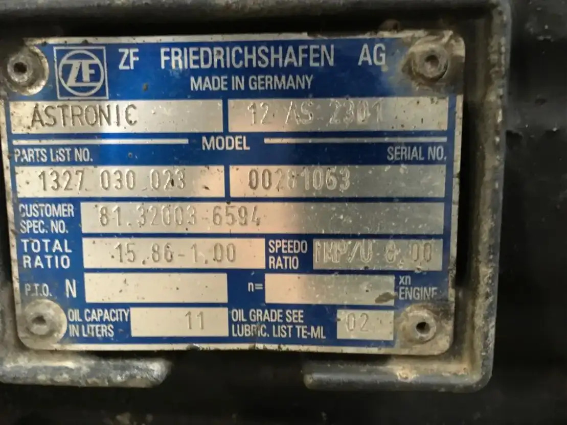 MAN Versnellingsbak 12AS2301TD - Gearbox and parts for Truck: picture 5 MAN Versnellingsbak 12AS2301TD - Gearbox and parts for Truck: picture 5