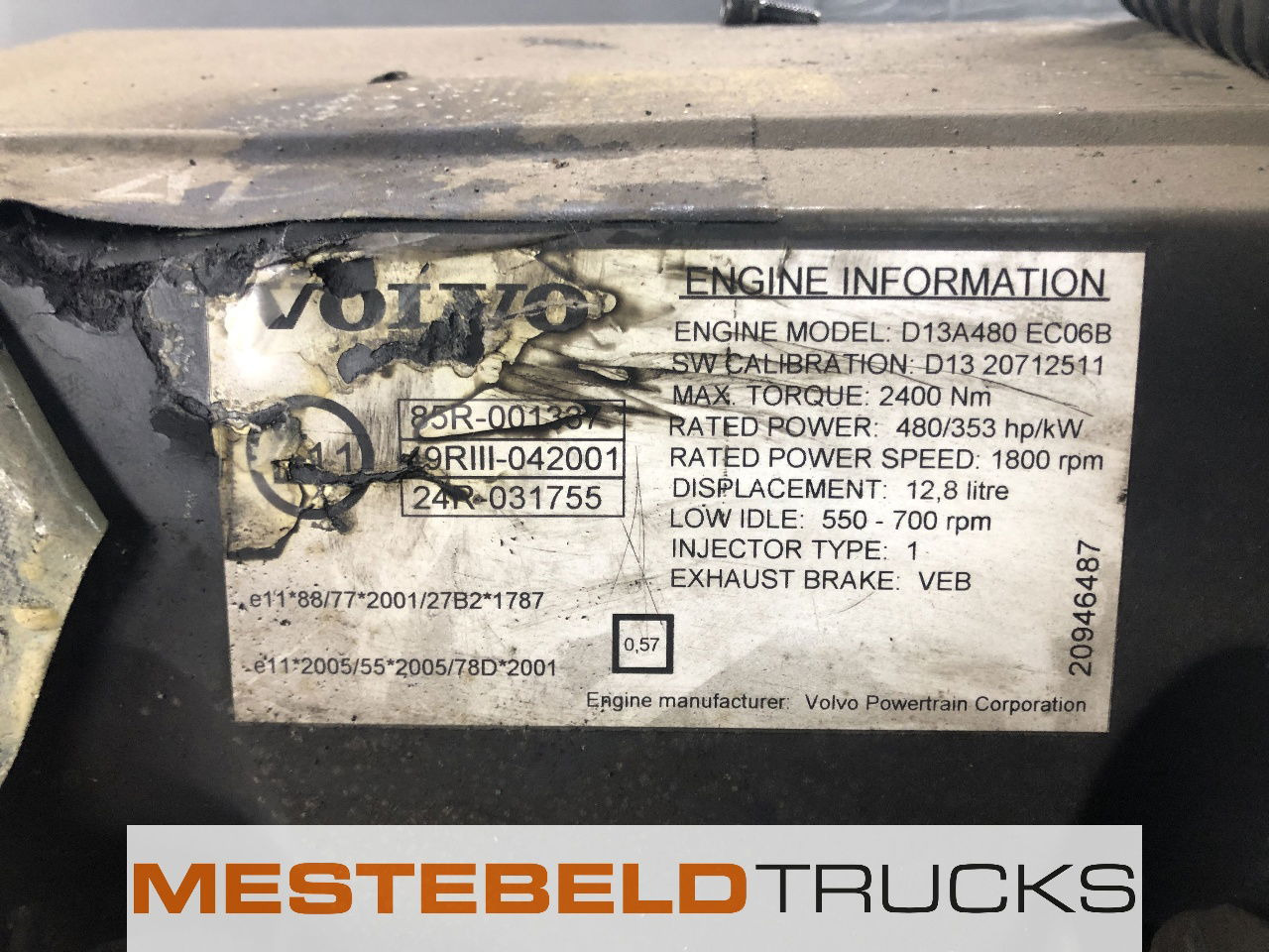 Volvo Motor D 13 A - Engine for Truck: picture 5 Volvo Motor D 13 A - Engine for Truck: picture 5
