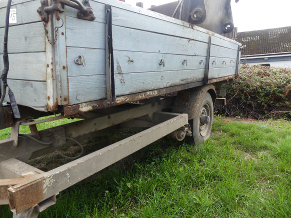 Remorque agricole 1 essieu marque et modèle inconnu - Dropside/ Flatbed trailer: picture 2 Remorque agricole 1 essieu marque et modèle inconnu - Dropside/ Flatbed trailer: picture 2