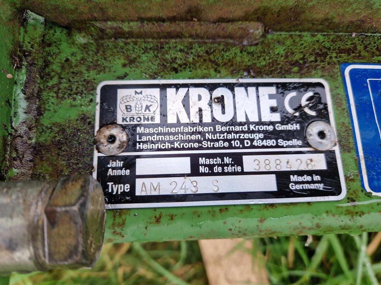 Krone AM 243S - Mower: picture 5 Krone AM 243S - Mower: picture 5