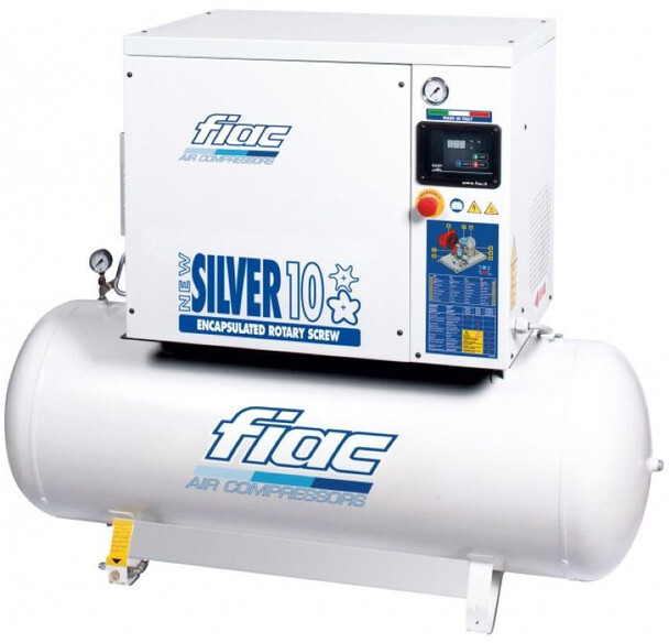 Fiac New Silver 10 / 300 Silent 7.5 kW 860 L / min 10 bar Elektrische Schroefcompressor met ketel - Air compressor: picture 1 Fiac New Silver 10 / 300 Silent 7.5 kW 860 L / min 10 bar Elektrische Schroefcompressor met ketel - Air compressor: picture 1