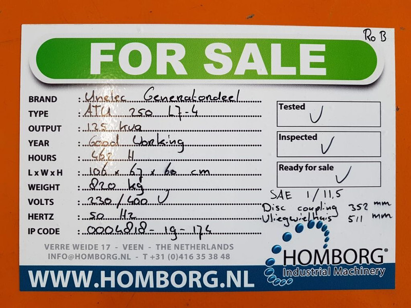 Generator set Generatordeel Unelec 125 kVA generatordeel Alternator: picture 9