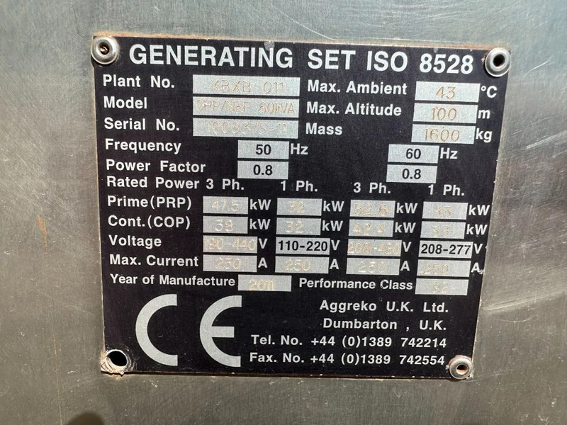 Generator set Iveco FPT NEF45 SM1A.A004 Stamford 60 kVA Silent Renrtal generatorset: picture 10