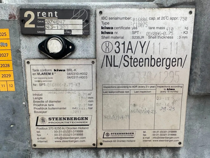 Kiwa IBC Steenbergen 750 liter Dieseltank met Handpomp Milieutank Gegalvaniseerd - Storage tank: picture 3 Kiwa IBC Steenbergen 750 liter Dieseltank met Handpomp Milieutank Gegalvaniseerd - Storage tank: picture 3