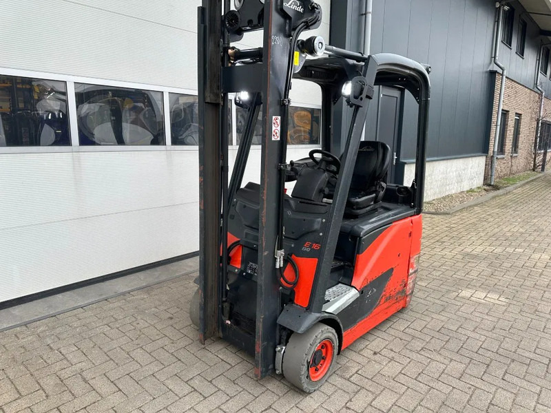 Electric forklift Linde E16H-02 1.6 ton Triplex Freelift Sideshift Elektra Heftruck 2016: picture 8