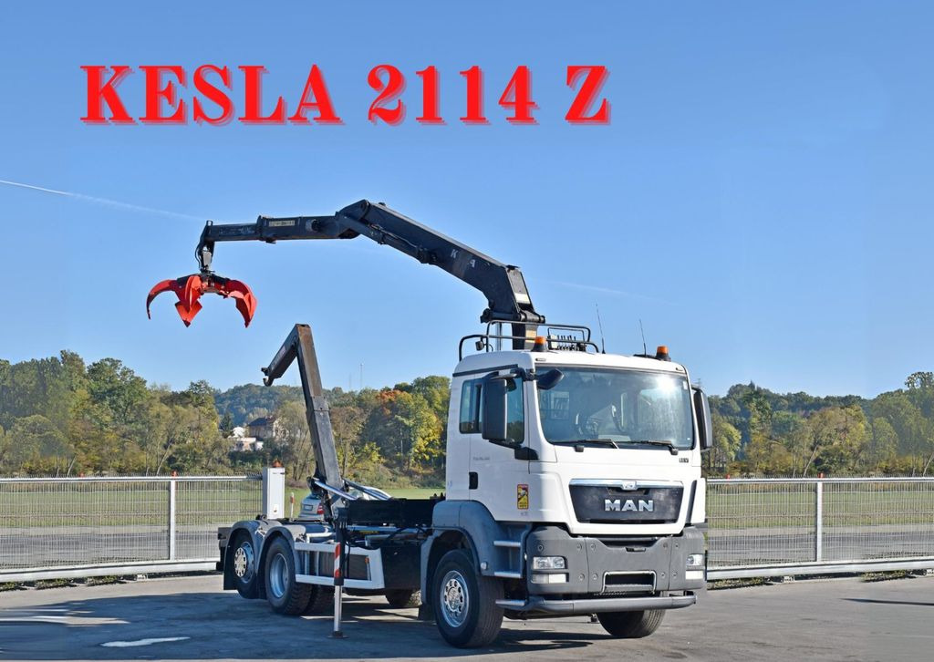 MAN TGS 26.360 Abrollkipper* KESLA 2114 Z * TOP MAN TGS 26.360 Abrollkipper* KESLA 2114 Z * TOP - Hook lift truck, Crane truck: picture 1 MAN TGS 26.360 Abrollkipper* KESLA 2114 Z * TOP MAN TGS 26.360 Abrollkipper* KESLA 2114 Z * TOP - Hook lift truck, Crane truck: picture 1