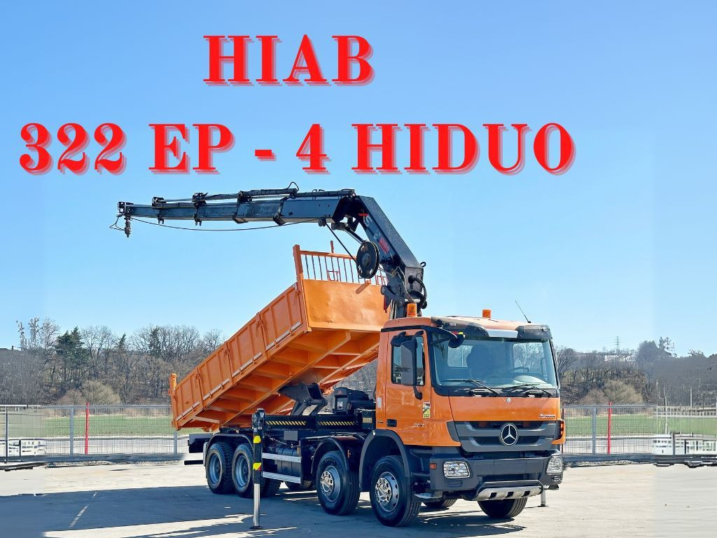 Mercedes-Benz ACTROS 3241 * HIAB 322 EP-4 HIDUO + FUNK / 8x4 - Crane truck: picture 1 Mercedes-Benz ACTROS 3241 * HIAB 322 EP-4 HIDUO + FUNK / 8x4 - Crane truck: picture 1