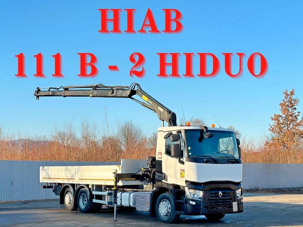 Renault T 380 * HIAB 111 B - 2 HIDUO + FUNK / 6x2! - Crane truck: picture 1 Renault T 380 * HIAB 111 B - 2 HIDUO + FUNK / 6x2! - Crane truck: picture 1
