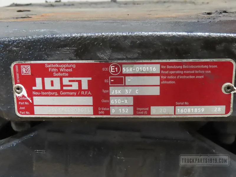 MAN 81427106302 Koppelschotel JSK 37 C - Frame/ Chassis for Truck: picture 3 MAN 81427106302 Koppelschotel JSK 37 C - Frame/ Chassis for Truck: picture 3